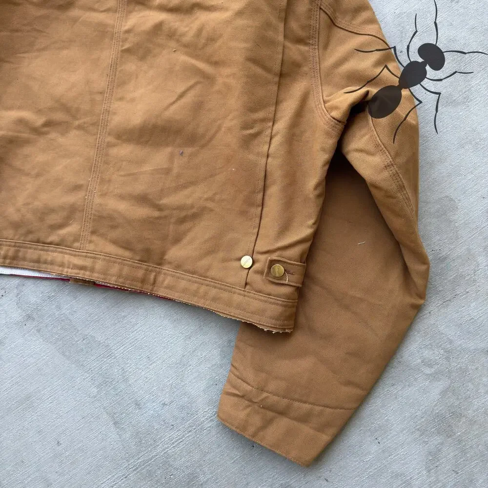 Carhartt brown cropped Detroit style work wear jacket - Picture 9 of 9